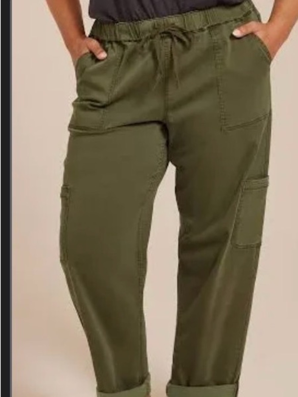 Maurices Women’s High-Rise Utility Joggers in Olive Green